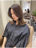 20代30代40代大人可愛いミルクティーベージュハイライト