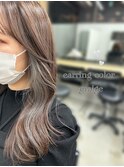 イヤリングカラー インナーカラー 顔まわりカット学割あり