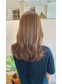明るめミルクティーベージュ×ロングレイヤー
