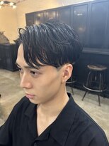 センターパートスタイル