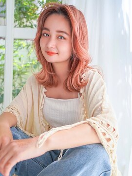 アンジェリカラボ(ANGELICA LABO) ANGELICA 外はねオレンジブロンドカラー