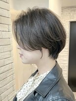 白髪ぼかし/ひし形/癖毛/大人ショートボブ/60代50代40代