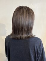 ムード マグ レーベル 南松本(MOOD Mag Label)&nbsp;大人可愛いハイライトミストバング外国人風カラーブリーチ