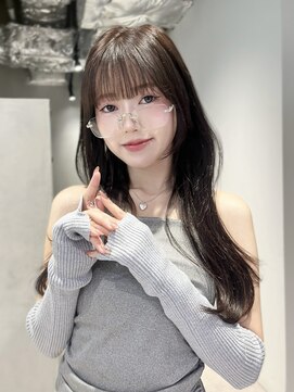 ミンクスオーバー(MINX OVER) 夏のヘアアレンジ/レイヤーカット/ウェットヘアオリーブベージュ