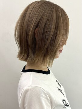 サンク 原宿 表参道(cinq) ダブルカラーレイヤーボブナチュラルボブショートウルフボブ