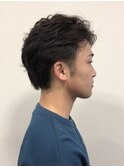 ウザバングを駆使した色気漂うセンターパート/谷津/津田沼