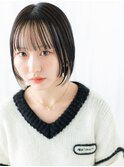 ツヤ髪にハイライトがキマるカジュアルボブf古河10代20代30代