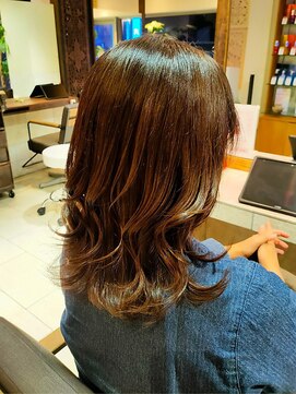 ヘアリゾート粋 ティガ 池袋店(tiga) ミディアム艶髪透明感カラーブラウン