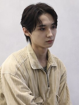 アース コアフュールボーテ 長野稲田店(EARTH coiffure beaute) センターパート_ウルフカット_メンズ