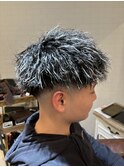 ツイストスパイラルパーママッシュカットメンズカット