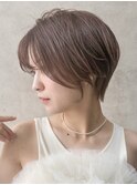 グレージュミニウルフデジタルパーマチェリーブラウン