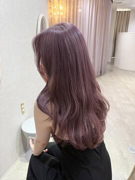 カラークチュール(Color Couture) くびれヘア/縮毛矯正/アプリコットオレンジ/夏のヘアセット