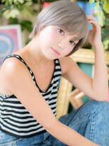 カバーヘア ブリス 志木南口駅前店(COVER HAIR bliss)&nbsp;斜めバングハイトーンカラーウルフマッシュh4志木10代20代30代