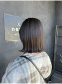 外ハネボブでナチュラル可愛い大人女子/結べるボブ/透明感/30代