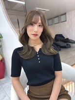 ロンドルピナス 小倉(Lond Lupinus)&nbsp;ミディアムヘア暗めカラー/デザインカラー/フェイスフレーミング