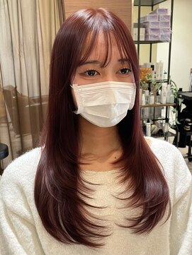 ヘアメイク シュシュ(Hair make chou chou) ザクザクレイヤー　ピンクブラウン　髪質改善