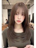 バタフライカットハッシュカットマレットヘアチェリーレッド