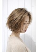 軽めウェーブボブパーマ