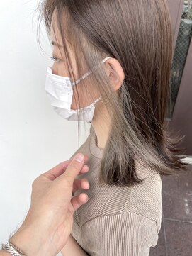 salon de MiLK 札幌大通店【サロン ド ミルク】 1回のケアブリーチで染めるインナーカラー