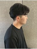 MEN’S/リバースセンターパート/ニュアンスパーマ/新宿