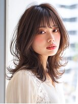 ダル 渋谷/表参道(DAL.)&nbsp;ミディアムレイヤーロングレイヤーダークブラウン韓国風
