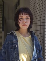 インク(ink”) ミディアムウルフ×顔回りレイヤーボブ@20代30代40代50代