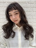 着物ヘア/大人ガーリー/ダークアッシュ/似合わせカット/三宮元町