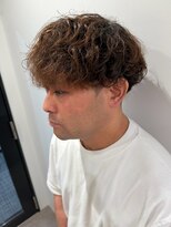 ウォルト(walt)&nbsp;栄 メンズ 強めシャドウパーマ ブラウンマッシュ