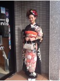 華やかアップスタイル*着付け和装*華やかアレンジ