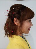 ハーフアップスタイル/ヘアアレンジ/ グレージュ/金沢◎20代30代