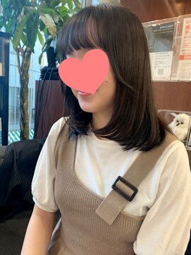 クオリス 上板橋店(QUALIS) 艶感ストレート★　ロブヘアー/フェイスレイヤー/黒髪/韓国