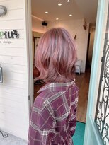 ラピッツヘアデザイン(la Pitt's hair design) ミディアム☆ピンクベージュ