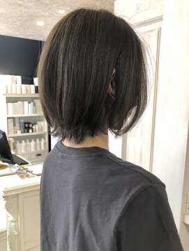 キャアリー(Caary) 福山美容室caaryナチュラルストレート　オリーブグレージュ