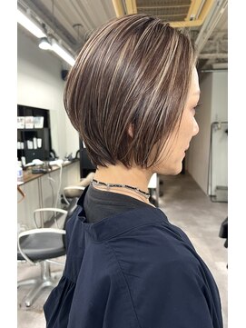 ルーツ ヘア デザイン(roots hair design) 西区新町美容室★roots★艶髪大人ハイライト★ウルフボブ