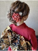 静岡/清水 成人式ヘア × 銀箔 × 水引