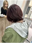ミディアム似合わせカットくびれ外ハネケアブリーチハイライト