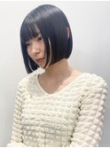 【松戸　石山】黒髪切りっぱなしボブミニボブ10代20代30代