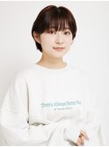 黒髪/グレーベージュ/レイヤーロング/前髪パーマ[新宿駅]