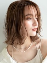 トレヘアー 京都 烏丸(tRe hair)&nbsp;アッシュブラウン　くびれヘア　ハイライトカラー