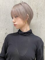 サンク 原宿 表参道(cinq)&nbsp;ダブルカラーショートウルフカットショートボブレイヤー前髪あり