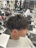 メンズパーマツイスパ波巻きスパイラルマッシュセンターパート