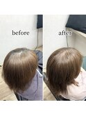 【髪質改善】白髪ぼかし　根本染め【立川】