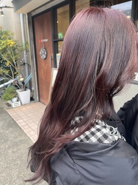 フランク 伊丹店(i's FRUNC) ブリーチなしWカラー ワインレッド ボルドーカラー