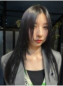 透ける暗髪