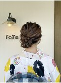 浴衣着付け×サイドシニヨン