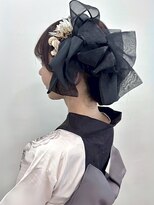 クレア(Crea) 浴衣◆タイトシニヨンタイトヘア韓国ヘアアレンジ浴衣暗めカラー