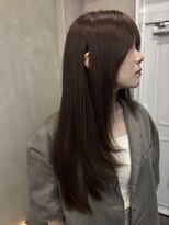 ファビ 渋谷(Fab) くびれヘア/暗めカラー/アプリコットオレンジ/縮毛矯正