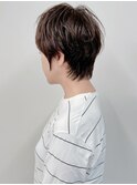 くびれショートウルフ丸みショートボブ前髪ありショートヘア