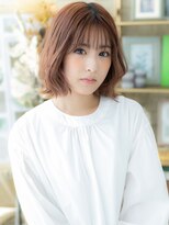 カバーヘア ブリス 大宮西口(COVER HAIR bliss)&nbsp;韓国風ローズベージュ外ハネくびれレイヤーc7大宮20代30代40代