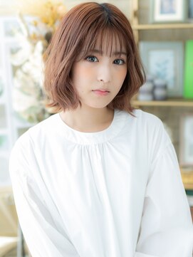 カバーヘア ブリス 大宮西口(COVER HAIR bliss) 韓国風ローズベージュ外ハネくびれレイヤーc7大宮20代30代40代